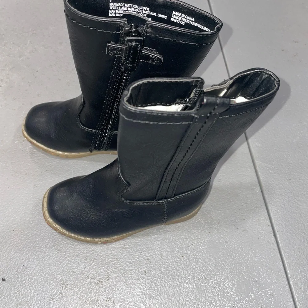 Target Black Boots with Silver Accents